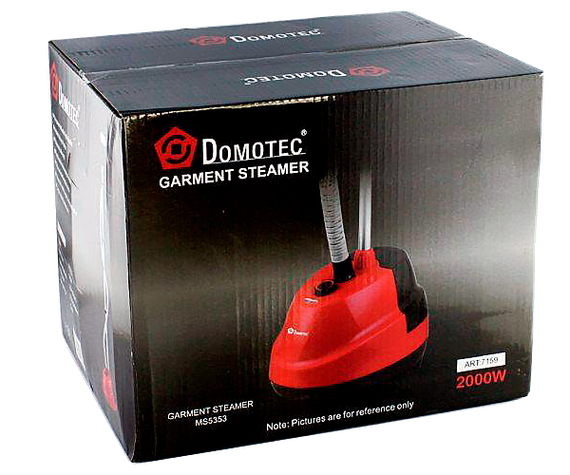 Отпариватель вертикальный со стойкой для одежды 1,6 л Domotec MS-5353 красный 2000W (MS-5353_1247) | Зображення 5
