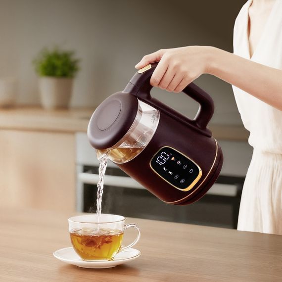 Електрочайник скляний Adler AD 1305 бордовый 1,7 л, 2200 Вт, з регулюванням температури | Зображення 8