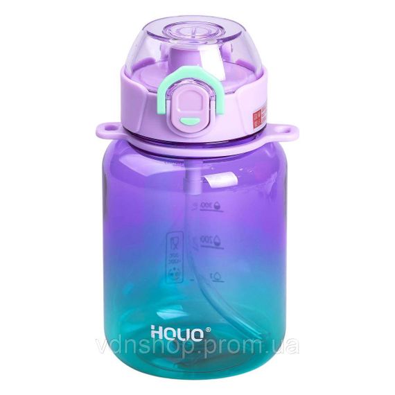 Пляшка для води багаторазова 700 мл пляшечка з трубочкою для спорту та школи 16.5 см HP-14-32V | Зображення 1