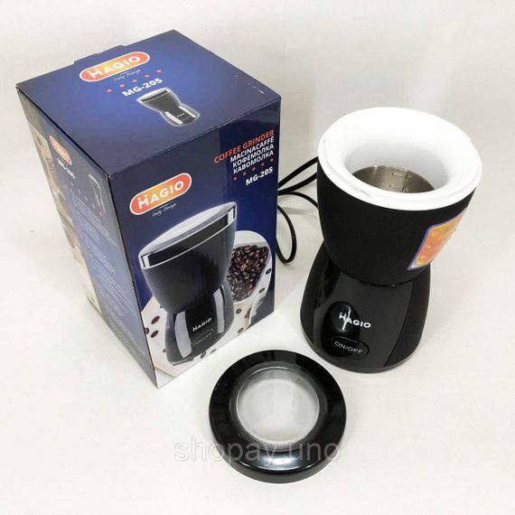 Кофемолка MAGIO MG-205 200 Вт, Кофемолка бытовая электрическая, Портативная кофемолка, Измельчитель кофе | Зображення 8
