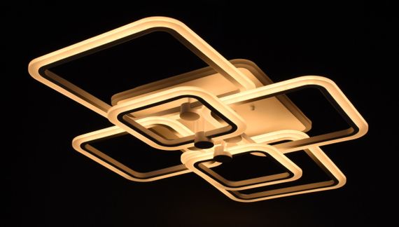 Люстра світлодіодна стельова LED світильник для квартири на стелю лед з пультом 25989 Білий 12х59х80 см. | Зображення 2