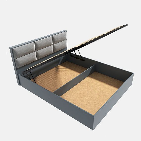 Ліжко двоспальне Еверест КЛ-1400 Лайт (підйомний механізм) 140х200 см Графіт (EVR-4904) | Зображення 1