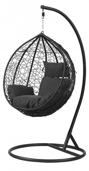 Підвісне крісло-гойдалка кокон Bonro Бонро 329S (чорно-сіре) (46000009)