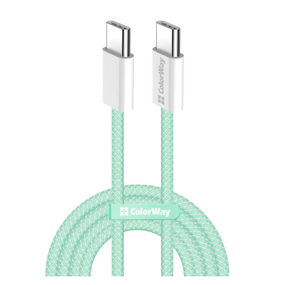 Кабель USB PD Type-C/Type-C ColorWay CW-CBPDCC061-G 3,0A 60W 1м зелений