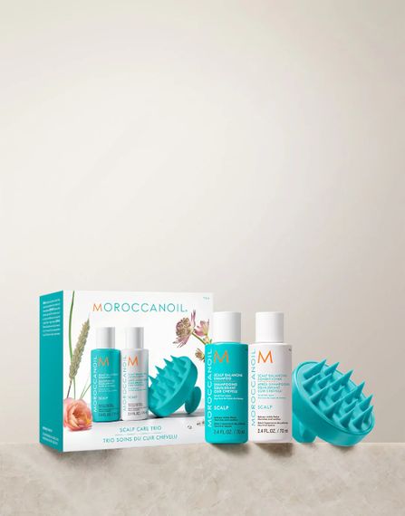 Набір для очищення шкіри голови Moroccanoil Scalp Discovery (shampoo, conditioner, brush)