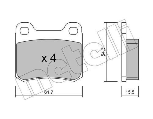 Колодки тормозные задние Mercedes Benz C-class W202 S202 E-class W124 S124 C124 93-00 Mercedes Benz 100 W201 | Зображення 1