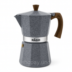 Кофеварка гейзерная с индикатором Magio MG-1012 450 мл, Кофеварка кухонная гейзерная TE-95