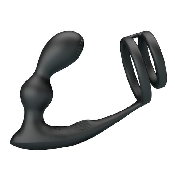 Анальна пробка з ерекційним кільцем - Mr Play Remote Control Vibrating Prostate Massager Sex Aura | Зображення 1