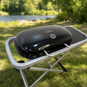 Газовый гриль Weber Traveler 100 х 45 х 80 см / Портативный газовый гриль / Барбекю для природы