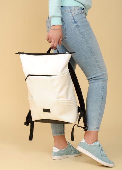 Рюкзак ролл Sambag унисекс RollTop KQN белый 41 x 27 x 18 см (24320008) | Зображення 3