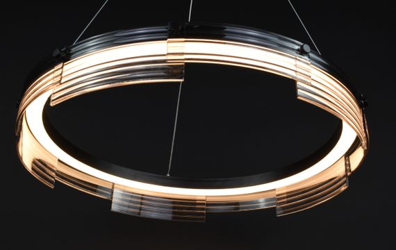 Люстра світлодіодна підвісна LED світильник для квартири на стелю лед 27948 Чорний 30-110х60х60 см. | Зображення 8