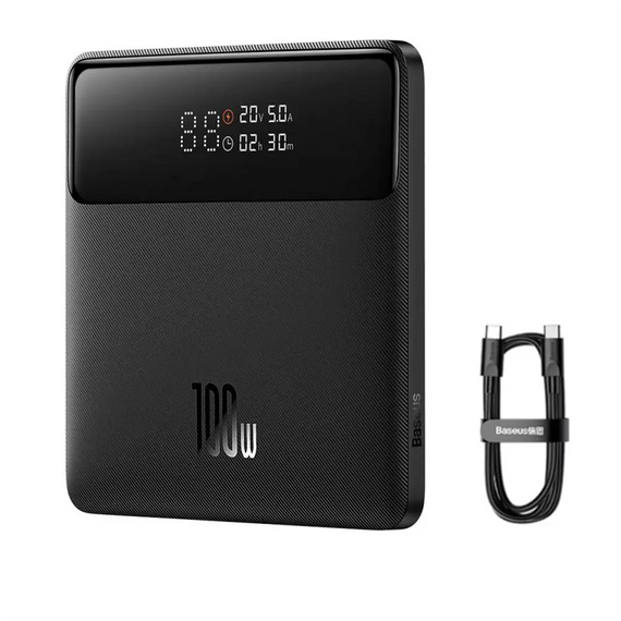 Портативное зарядное устройство Baseus Blade H1 Digital Display 20000 mAh PD 100W, черный