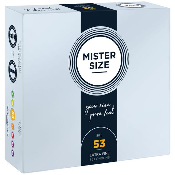 Презервативи Mister Size - pure feel - 53 (36 condoms), товщина 0,05 мм sexstyle