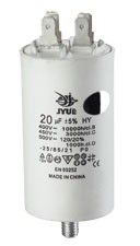 CBB60M 35 mkf  450VAC (±5%) (40*95 mm) болт+клеми, поліпропіленовий конденсатор для пуску та роботи | Зображення 1