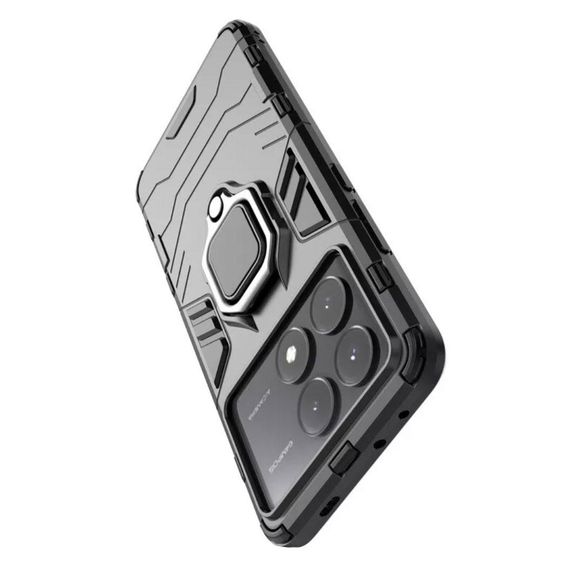 Чехол бампер Primolux Ring Armor для Xiaomi Redmi K70E / Poco X6 Pro - Black | Зображення 2