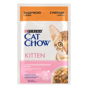 Влажный корм для котят с индейкой Cat Chow Kitten 85 гр