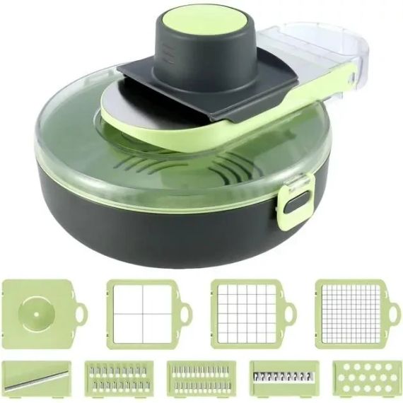 Овощерезка с контейнером Vegetable Cutter 9 в 1 | Зображення 1