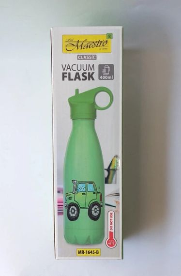 Термокружка дитяча Maestro MR-1645-B Car 400 мл з нержавіючої сталі з трубочкою герметична | Зображення 8