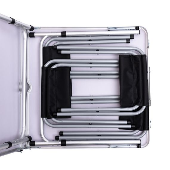 Раскладной стол + 4 стула кемпинговый набор для пикника, рыбалки, отдыха, туризма Черный JY-12060B | Зображення 6