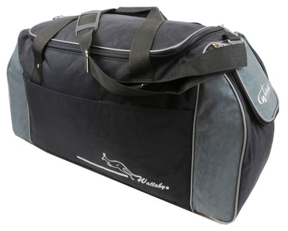 Спортивная сумка 59L Wallaby, Украина черная с серым