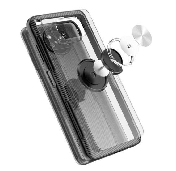 Чохол-бампер Primolux Ring Magnetic Stand для смартфона Xiaomi Poco X3 NFC - Black | Зображення 5