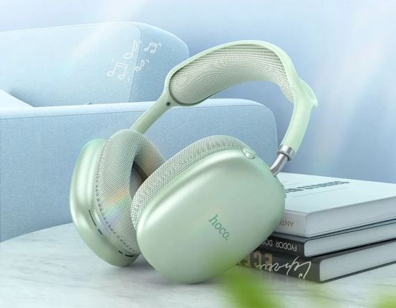 Навушники HOCO W35 Air Triumph BT headset Green | Зображення 1