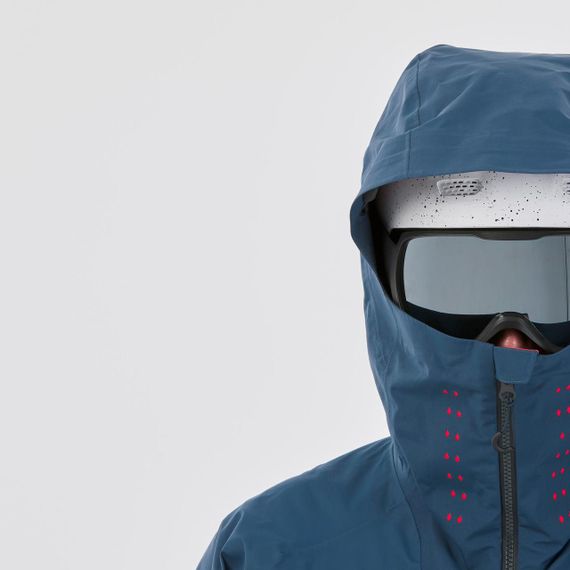 Куртка лижна чоловіча FR900 для фрирайду - Темно-синя - S | Зображення 4