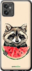 Чохол на Motorola G32 Єнотик з кавуном "4605u-2845-2448"