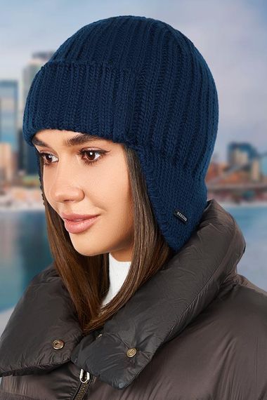 Шапка-ушанка «Хэлмет» (4784) джинсовый