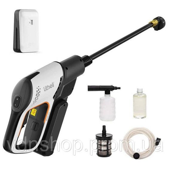 Акумуляторна мийка високого тиску, живлення від павербанку УМБ Litheli Power Bank 20000 mAh, 45 W, 4А TR-10 | Зображення 2