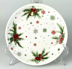 Тарелка десертная Olens Рождественские звонки 102-1816 15.3х2.3 см