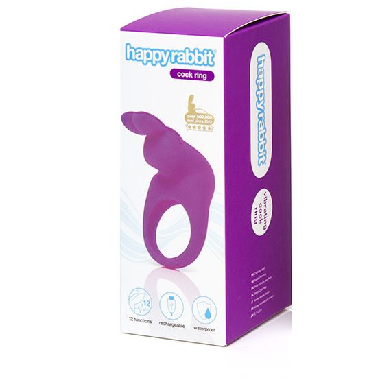Ерекційне кільце з вібрацією Happy Rabbit Rechargeable Cock Ring Purple Sex Aura | Зображення 3