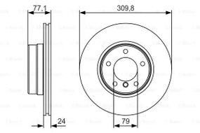 Диск гальмівний BMW 5, BOSCH (0986479S29)