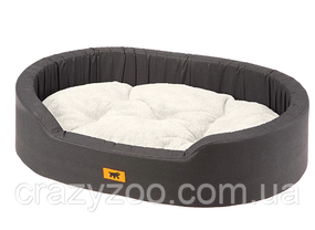 Лежак для собак и котов Ferplast Dandy 80 с искусственным мехом серый 80x55x18 см 82944097