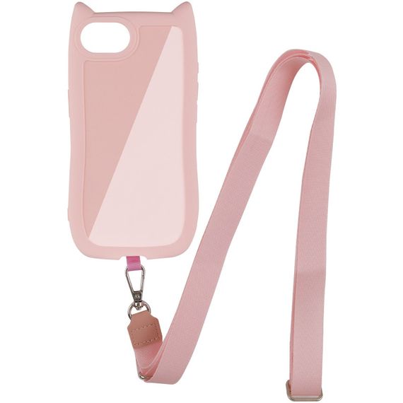 Чохол TPU GETMAN Cat with straps для Apple iPhone 16e (6.1") Pink