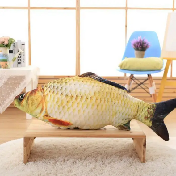 М'яка 3д іграшка подушка Риба Карась золотистий 71 см, креативна іграшка для ігор і сну | Зображення 8