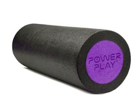 Масажний ролик (роллер) гладкий PowerPlay 4021 Fitness Roller Чорно-фіолетовий 30x15 см (PP_4021_BL/Purple_(30*15))