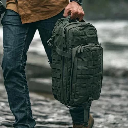 Однолямковий тактичний рюкзак 5.11 Tactical 18 літрів Black штурмовий рюкзак із системою MOLLE для військових, туризму та EDC | Зображення 7