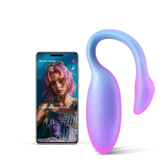 Смарт-віброяйце Magic Motion Flamingo Max Blue 2 в 1: віброяйце та тренажер Кегеля, 10 режимів Sex Aura
