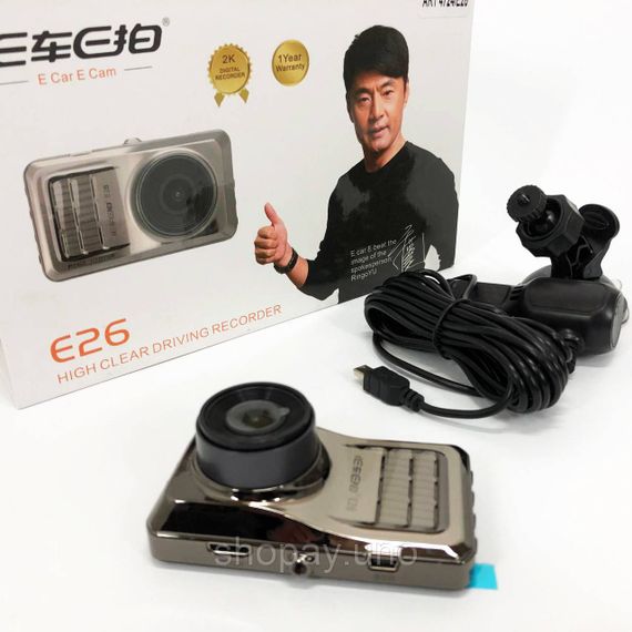 Автомобільний відеореєстратор DVR E26 1080p, Пристрій для автомобіля з відеореєстратором | Зображення 4