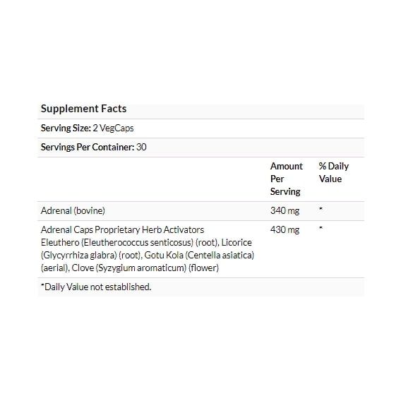Комплекс для профілактики надниркових залоз Solaray Adrenal Caps 60 Veg Caps SOR-05100 | Зображення 3