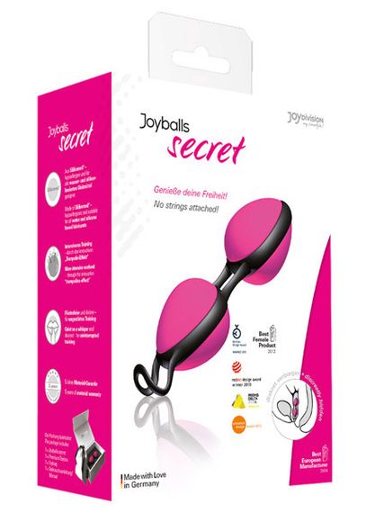 Вагінальні кульки Joyballs secret, pink-black Sex Aura | Зображення 1