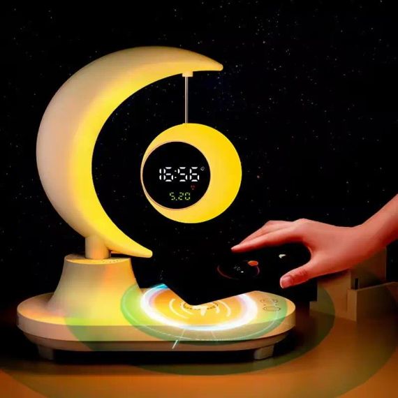 Бездротова зарядка для телефону/нічник-лампа/динамік-колонка-блютуз (Місяць) TB-35SLIWBT 22SHTSWKT | Зображення 2