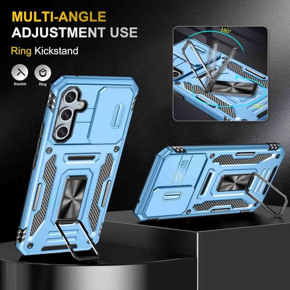 Ударопрочный чехол Camshield Army Ring для Samsung Galaxy A54 5G Голубой / Light Blue | Зображення 2