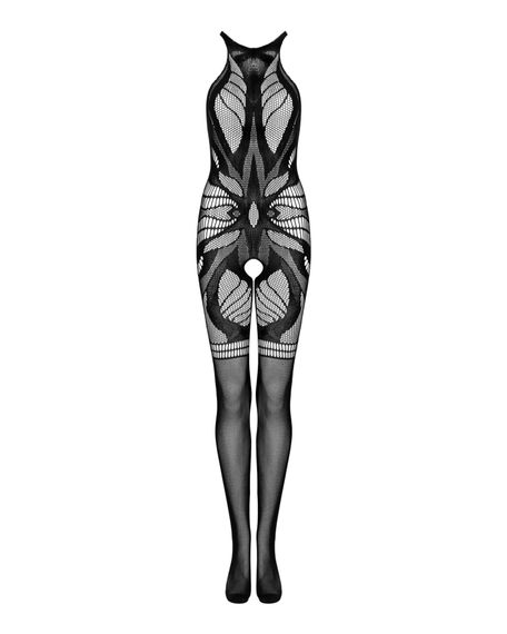 Сітчастий бодістокінг без рукавів Obsessive Bodystocking G331 S/M/L, black, з доступом | Зображення 4