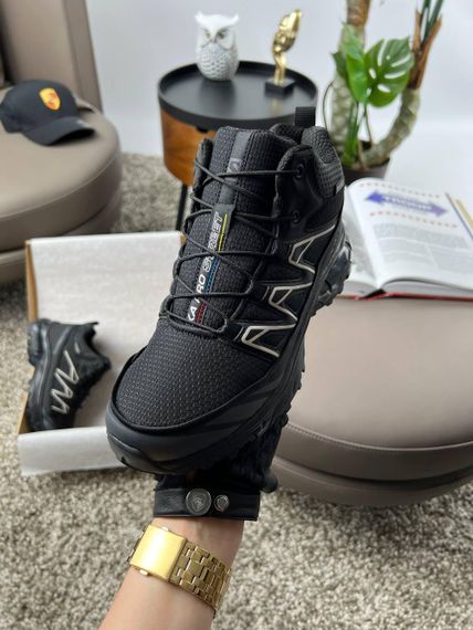 Мужские зимние кроссовки  Salomon XT-6 Black Beig Fur, Вьетнам 44 28 | Зображення 6
