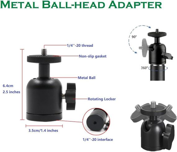 Регулируемый настольный штатив AYIZON 31-46 см для вебкамеры, смартфона, металлическая стойка для проектора | Зображення 8