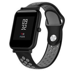 Спортивний ремінець Primo Perfor Sport для годинника Xiaomi Amazfit Bip / Bip Lite/ Amazfit GTS - Black&Grey