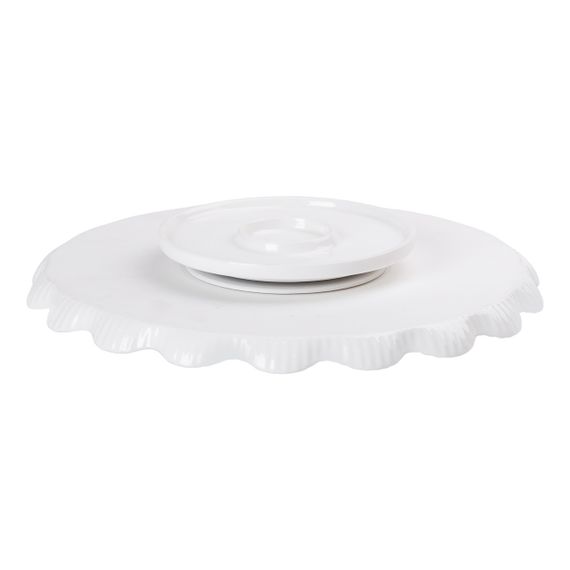 Чайный набор на 6 персон, с заварочным чайником и подставкой, белый. | Зображення 4