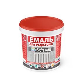Емаль Для Радіаторів акрилова термостійка глянсова SkyLine 0.4 л Біла